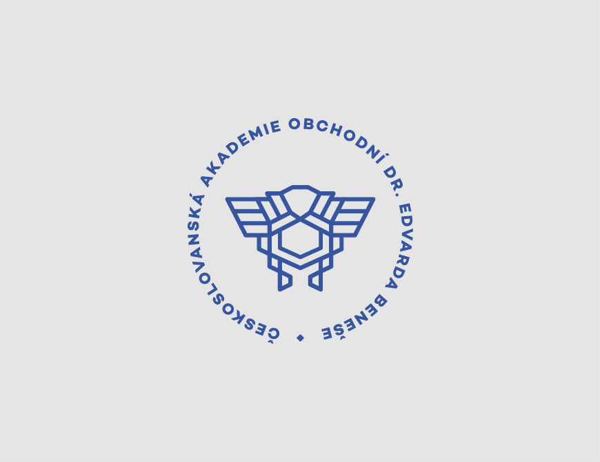 Českoslovanská akademie obchodní Dr. Edvarda Beneše logotyp