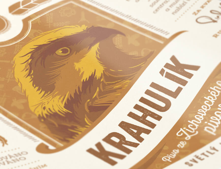 Zichovecký pivovar obalový design etikety