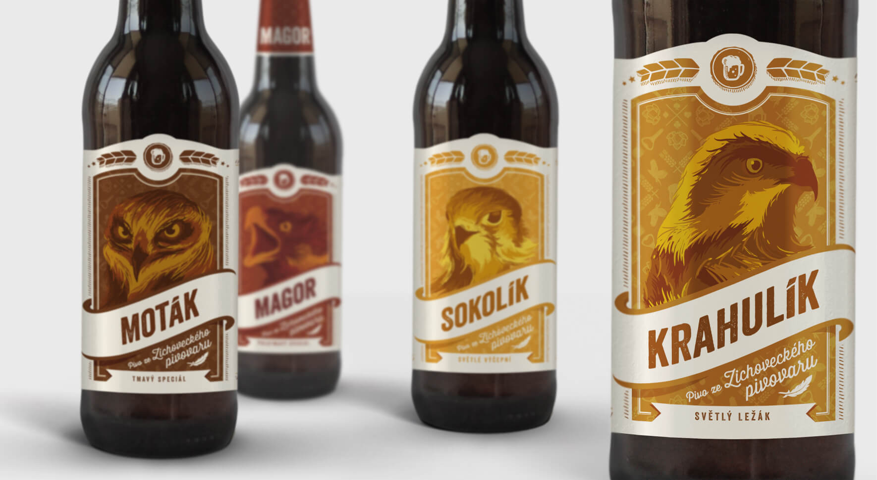 Zichovecký pivovar obalový design etikety